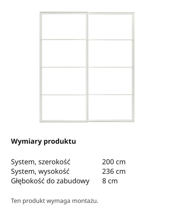 Drzwi przesuwane pax