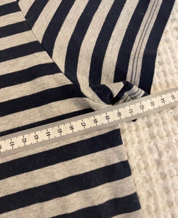 Esprit modny t shirt w paski szary granat M koszulka