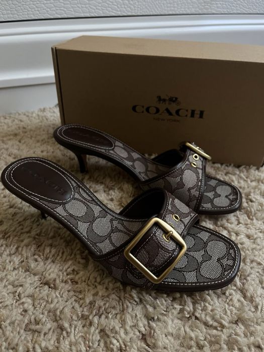 sandały buty na obcasie coach high heels skórzane viral klapki letnie designer luksusowe sexy