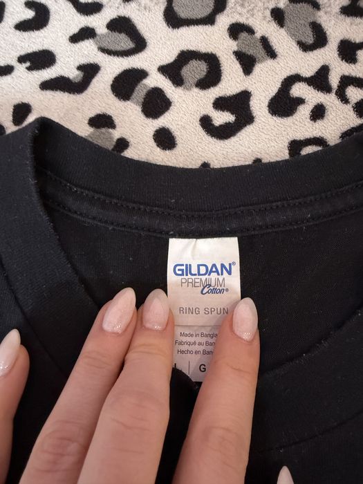 Bluzka T-shirt męski Gildan r. L czarny bawełniany