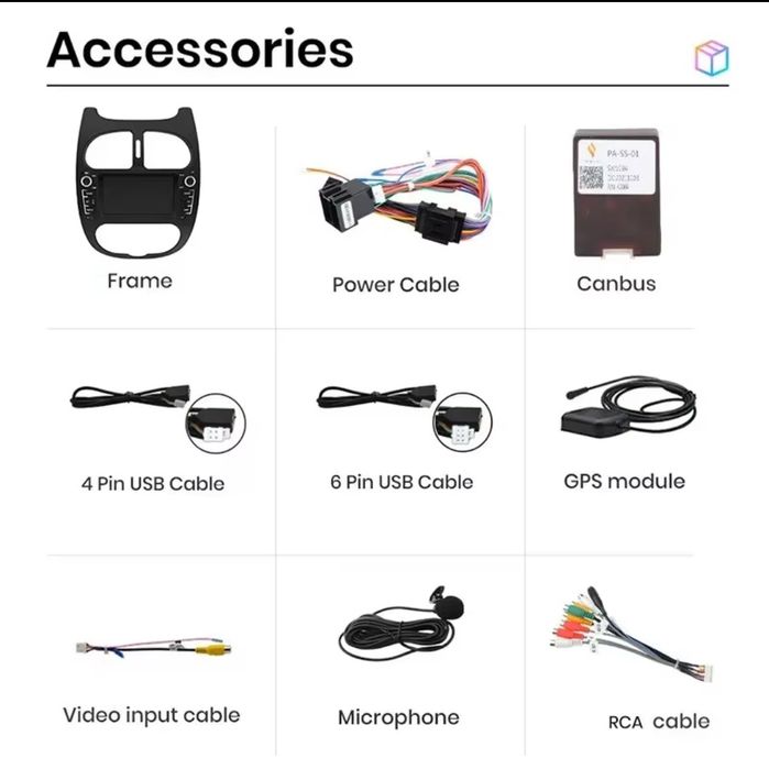 Rádio android 7" Peugeot 206 Carplay GPS wifi Bluetooth 2/32GB Novo