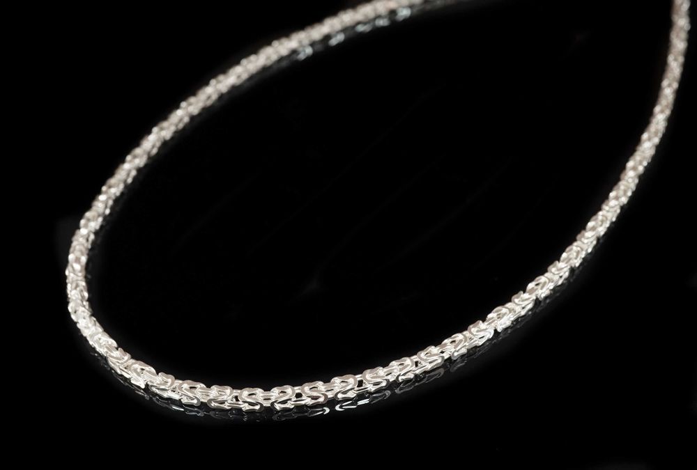 Srebro 925 - Srebrny łańcuszek splot królewski 60 cm Waga 22,21 g