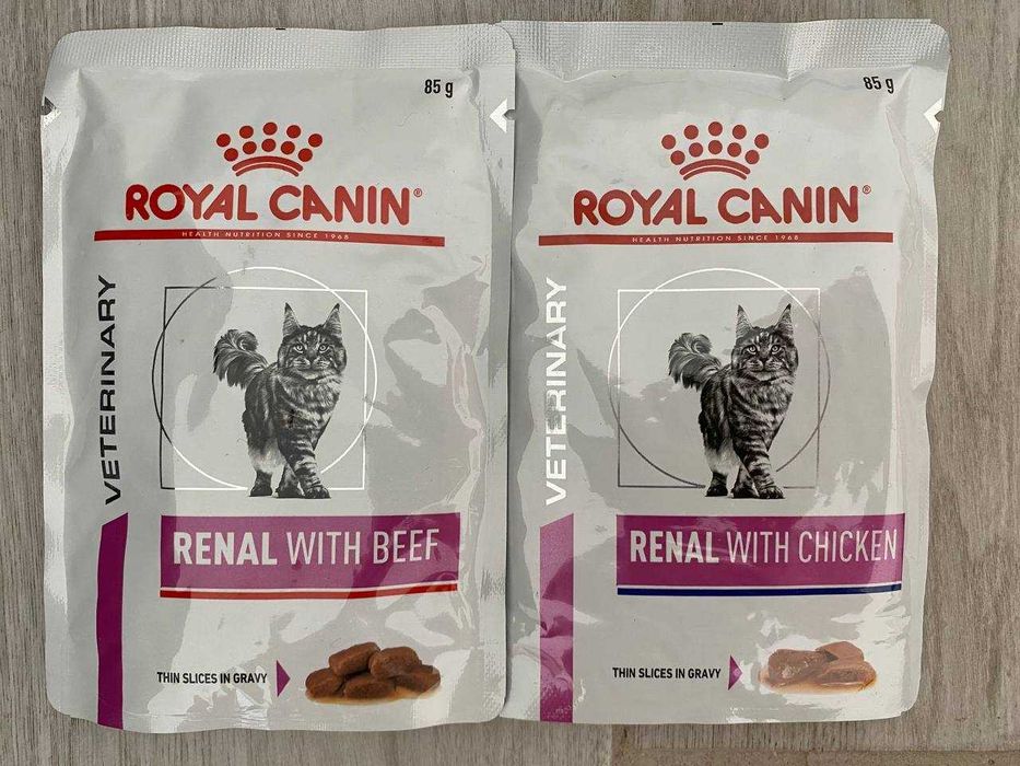 Лікувальний вологий корм для котів Royal Canin Renal (паучі 85 г) — 8 шт