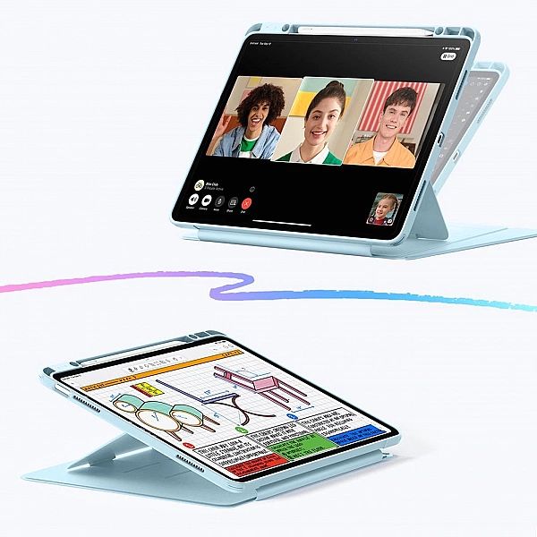 Etui ESR Flip Hybrid na iPad Air 13" 1 / 2 - niebieskie