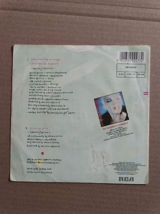 Eurythmics - There Must Be An Angel. 7'' 45 Rpm Single VG+