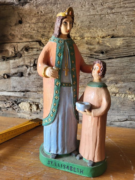 Vintage ceramiczna figurka Święta Elżbieta
