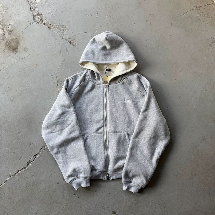 Зіпка Corteiz сірого кольору, Drill style, розміри: S,M,L,XL