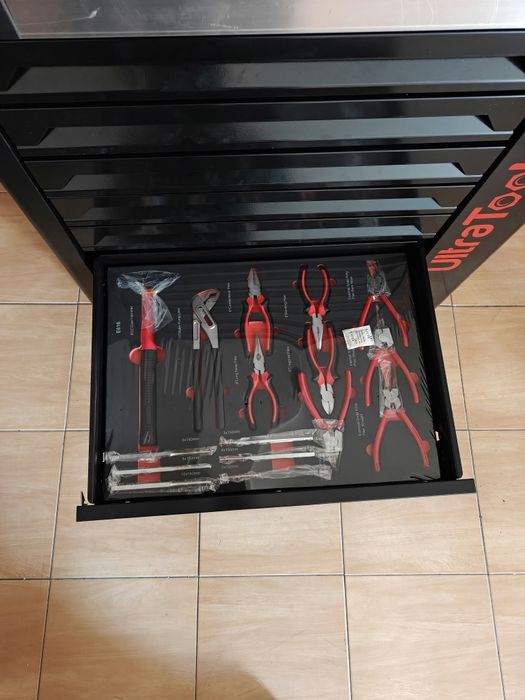 Carrinho de ferramentas ultratoolz 8/8 gavetas cheias de ferramentas