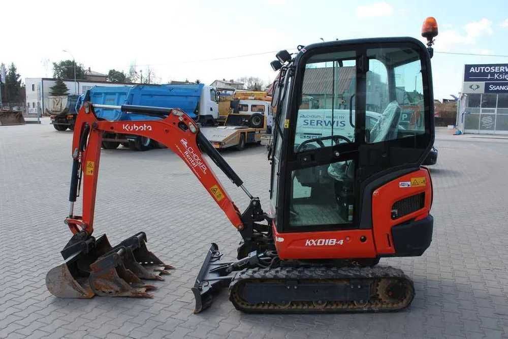 Wypożyczalnia Minikoparka Kubota KX018 wynajem minikoparki