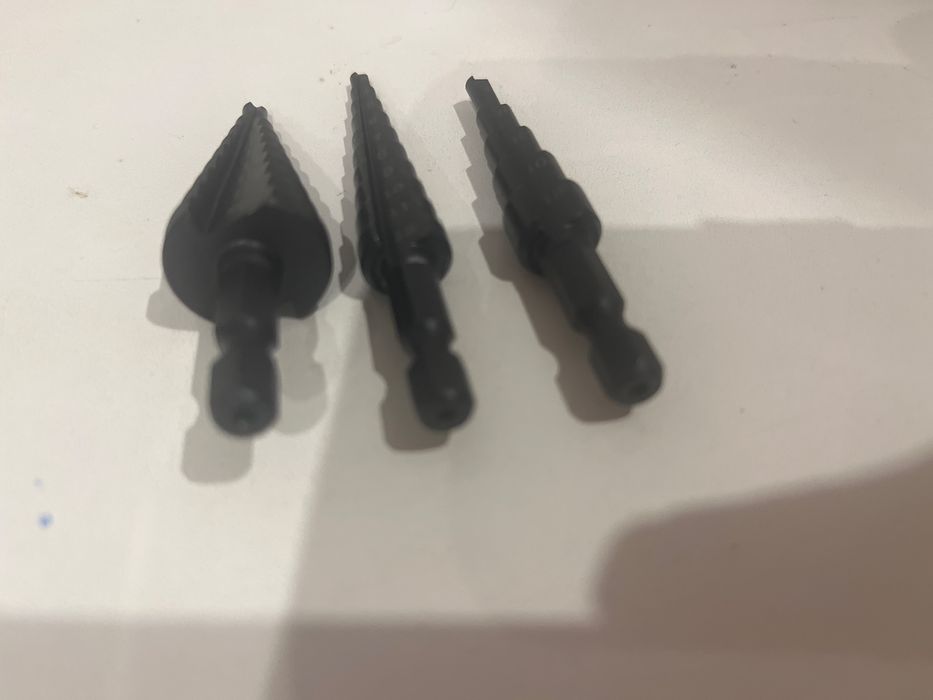 Свердла конусні ступінчасті з шестиграним хвостовиком 1/4