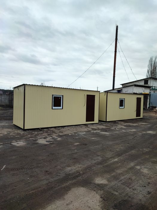 Битовка (побутівка оздоблена) на строй майданчик, морській контейнер