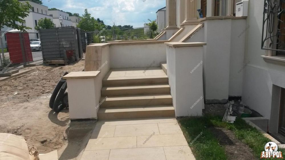 ~48~ Schody zewnętrzne, piaskowiec, bloki, kamień naturalny
