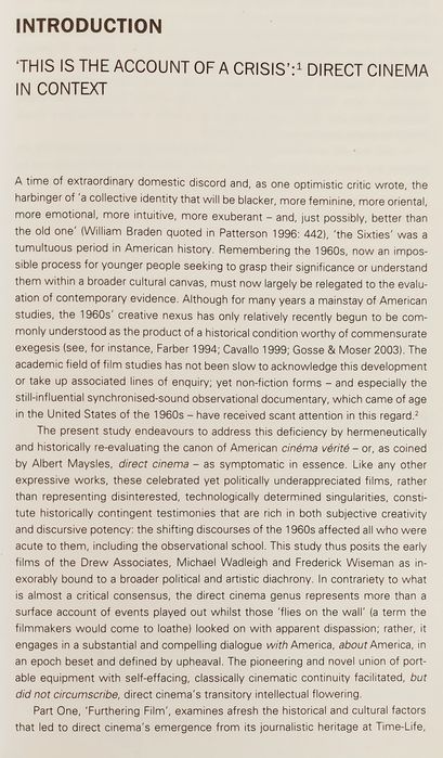 Documentary Cinema of the 60's