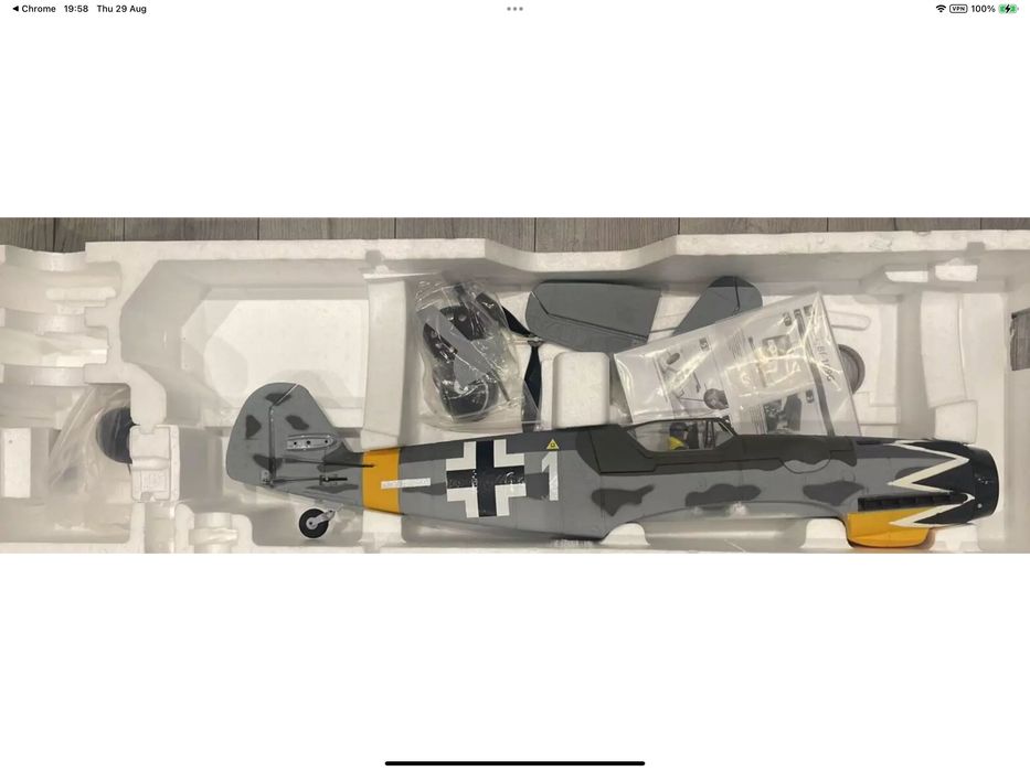 Aero RC Parkzone Messerschmitt BE-109G BNF 1 metro envergadura SEM USO