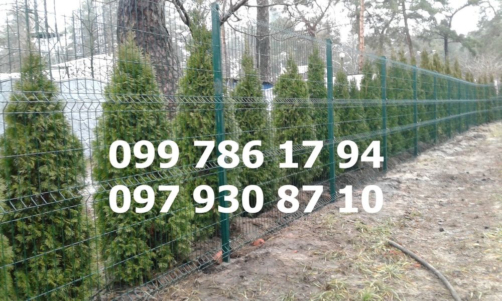 Забор з Сітки 3D , Зелений заборр, 3Д огорожа.