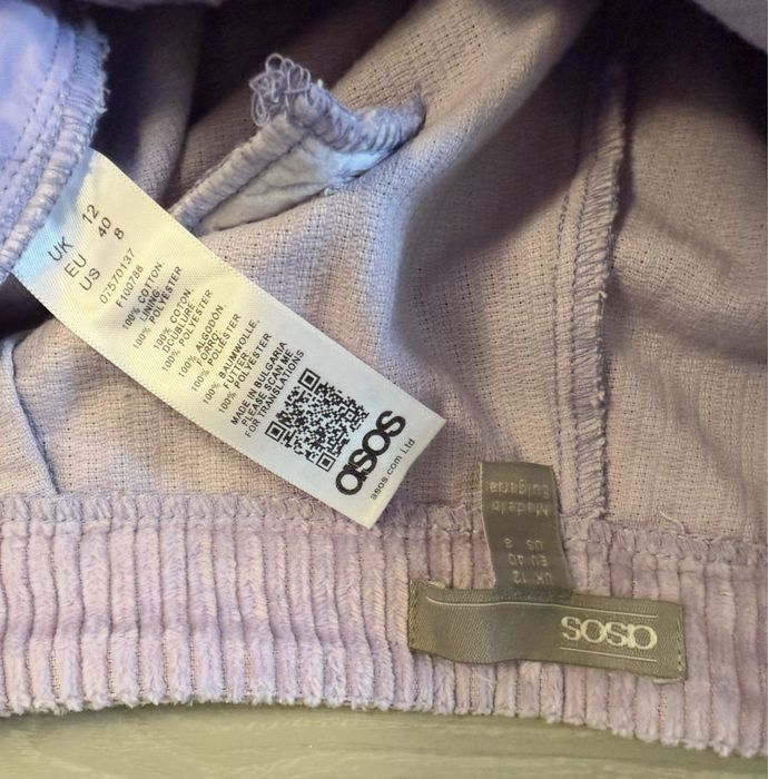 Стильні вельветові штани ASOS, розмір 40, 100% бавовна