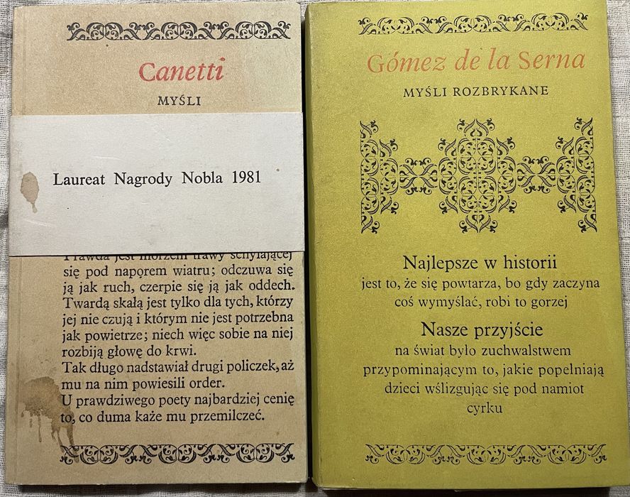 Zbiór książeczek z aforyzmami - Napoleon, Czechow, Canetti, Nietzsche