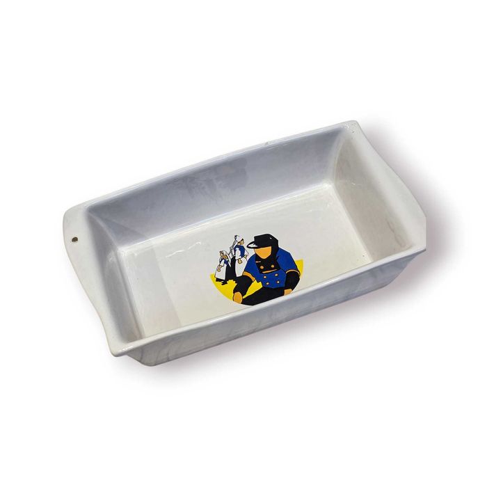 Floreira / Recipiente Parede Cerâmica Vintage – Motivo Bretão