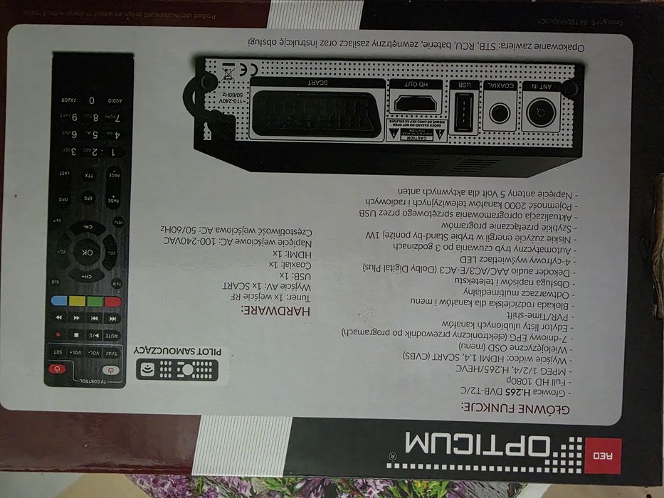 Dekoder do odbioru tv naziemnej i kablowej