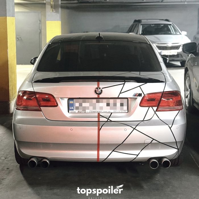 Спойлер накладка лип сабля БМВ BMW 3 E92 2006-2010 стиль M