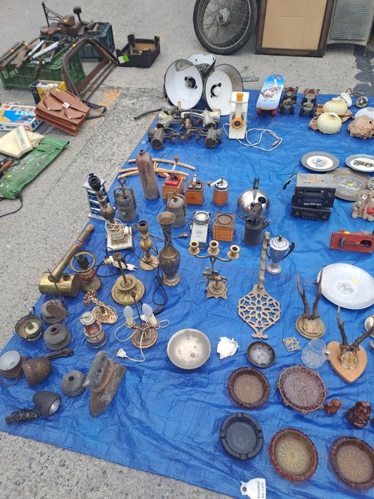 Starocia zestaw mosiądz bibeloty złom użytkowy