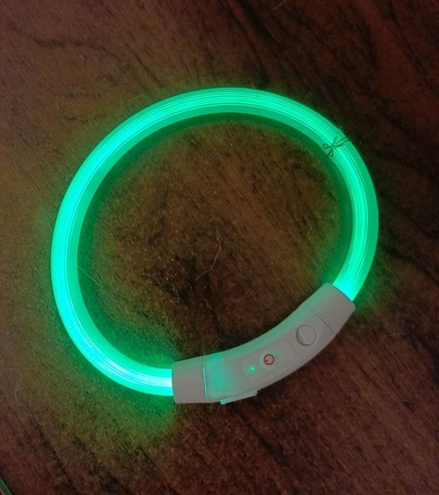 Ошейник Светящийся аккумулятор 35-70см нашийник USB GLOW RING 3 режима