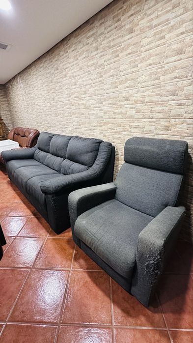 Sofá 3 lugares + 2 de um Lugar