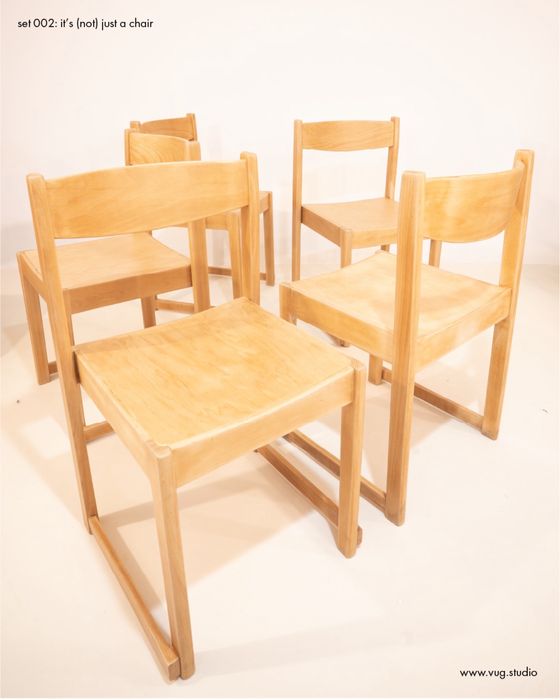 Komplet 6 krzeseł skandynawskich jak Orchestra Chair Frama