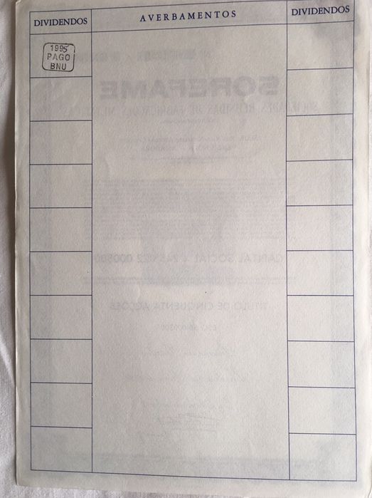 Acções da sorefame e comundo