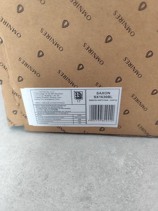Bateria wannowa OMNIRES Saxon SX 1630BL czarna mat