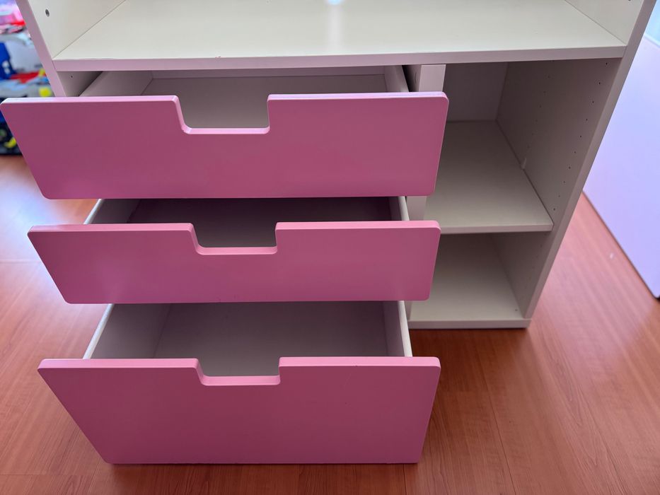 Trocador bebé Rosa - Oferta Muda Fraldas