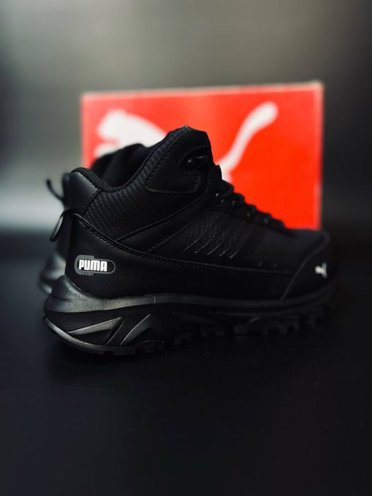 Не промокают GORE TEX ‼️Мужские зимние ботинки пума черные кожаные