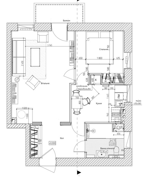 Креслення інтерʼєру, котеджу