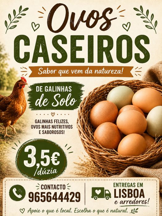 Ovos caseiros galinhas de solo