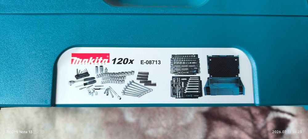 Zestaw narzędzi Makita E-08713 120 elementów – Nowy