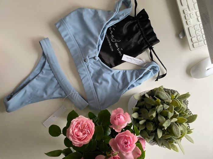 Kira Swim Bikini komplet pastelowy USA wysoki stan