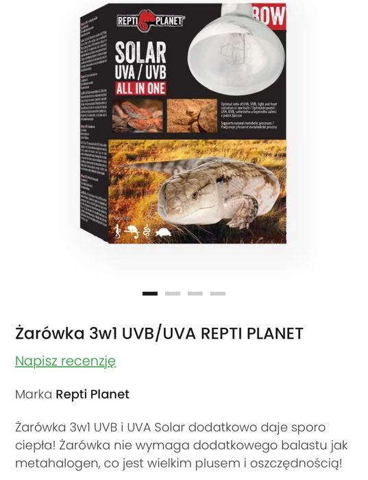Lampa grzewcza/UVB/UVA
