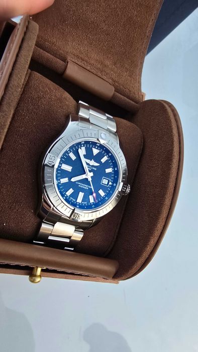 Breitling Avenger Automatic 43 Blue / Full SET (Wempe 2020) / Pasek + Bransoleta
