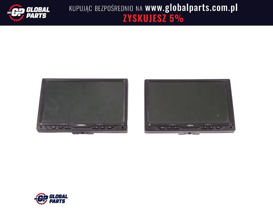NESA Ekrany Zagłówków Monitory LCD Transmitery Zestaw NSM-6565