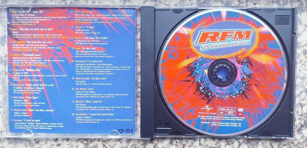 Cd RFM (2001) “15 Anos de Grandes Músicas” como novo