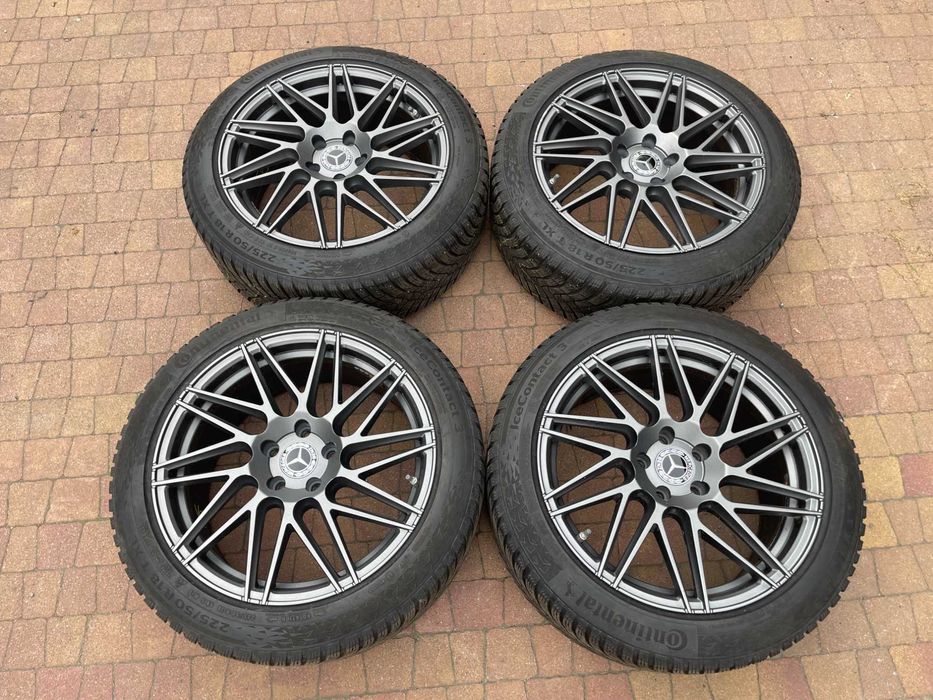 4073. Alufelgi 18" Mercedes E klasa W212 W213 CLS S klasa BMW 8.5J ET45 5x112 grafitowe proste