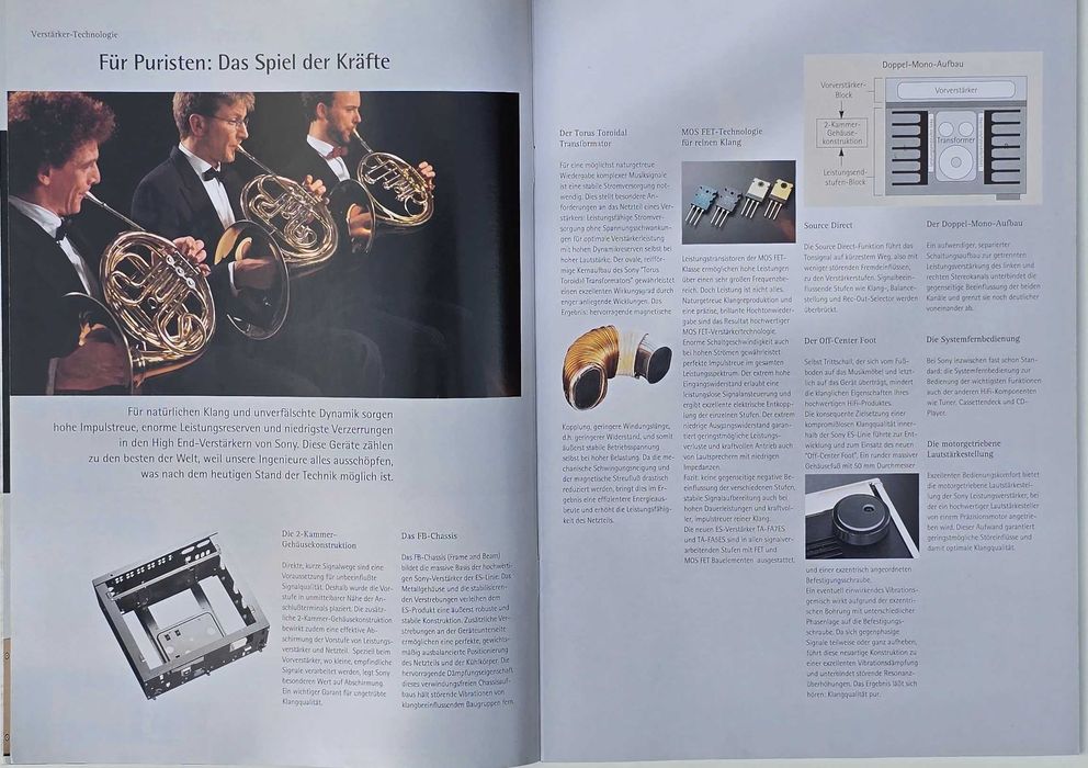 katalog/prospekt SONY ES - High End HiFi Komponenten 1995/199