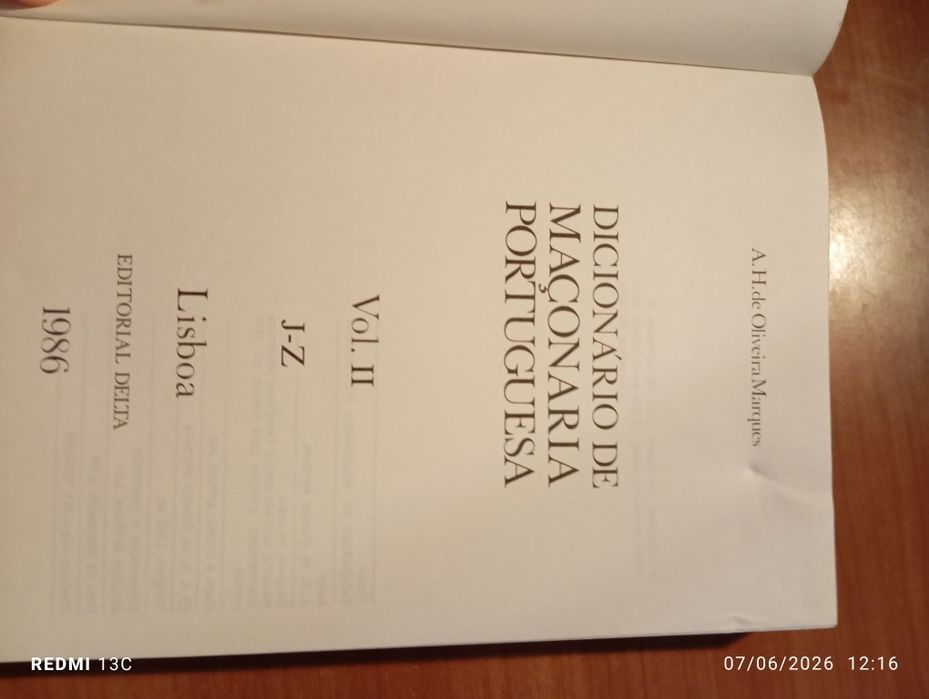 Dicionário de Maçonaria Portuguesa, vol. II