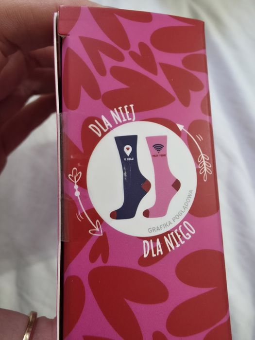 Zestaw prezentowy dla par skarpetki prezent walentynki