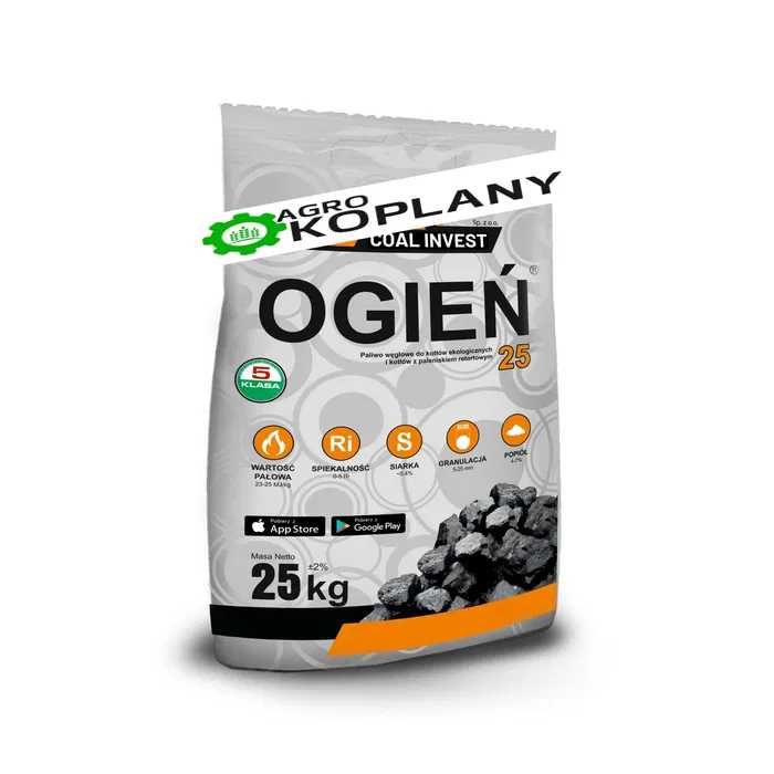 Węgiel groszek ogień ultra do 29 MJ/kg