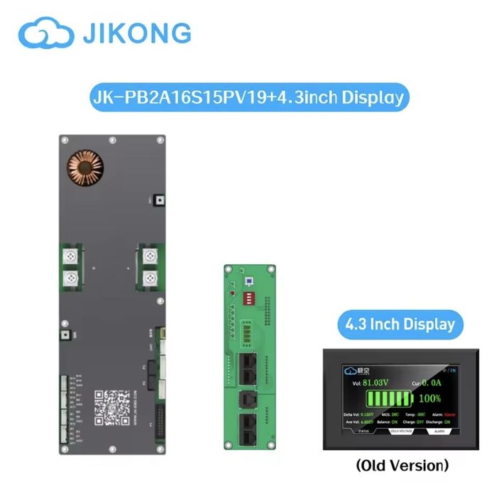 Jikong bms PB2A16S15P V19 + екран 4.3