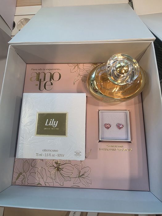 Kit Lily eau de perfum e brincos cristal swarosvki  dia da mãe O Boticário