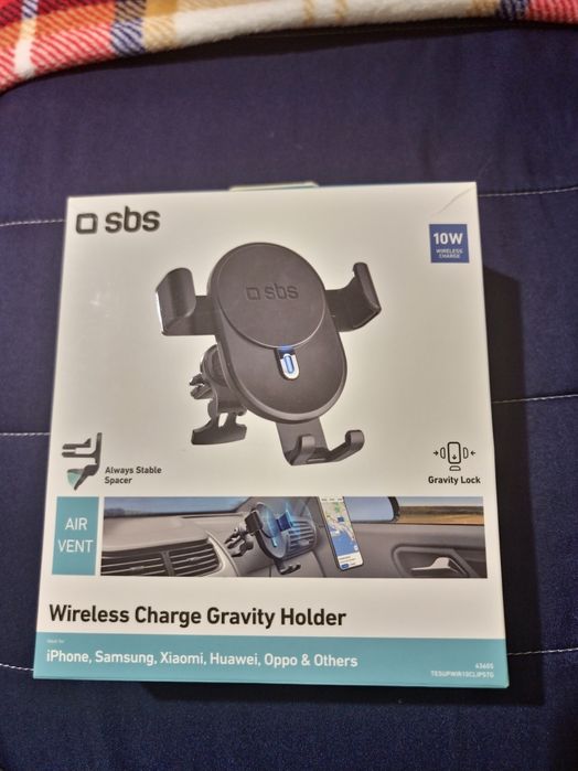 Suporte para telemóvel com wireless charging