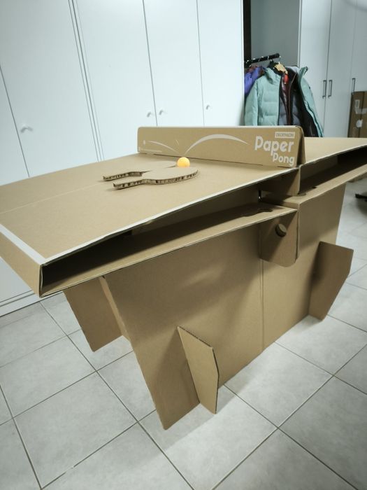 Mesa de ping pong de cartão Decathlon