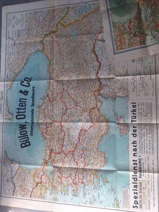 Dwie stare mapy Turcja Międzynarodowa Spedycja